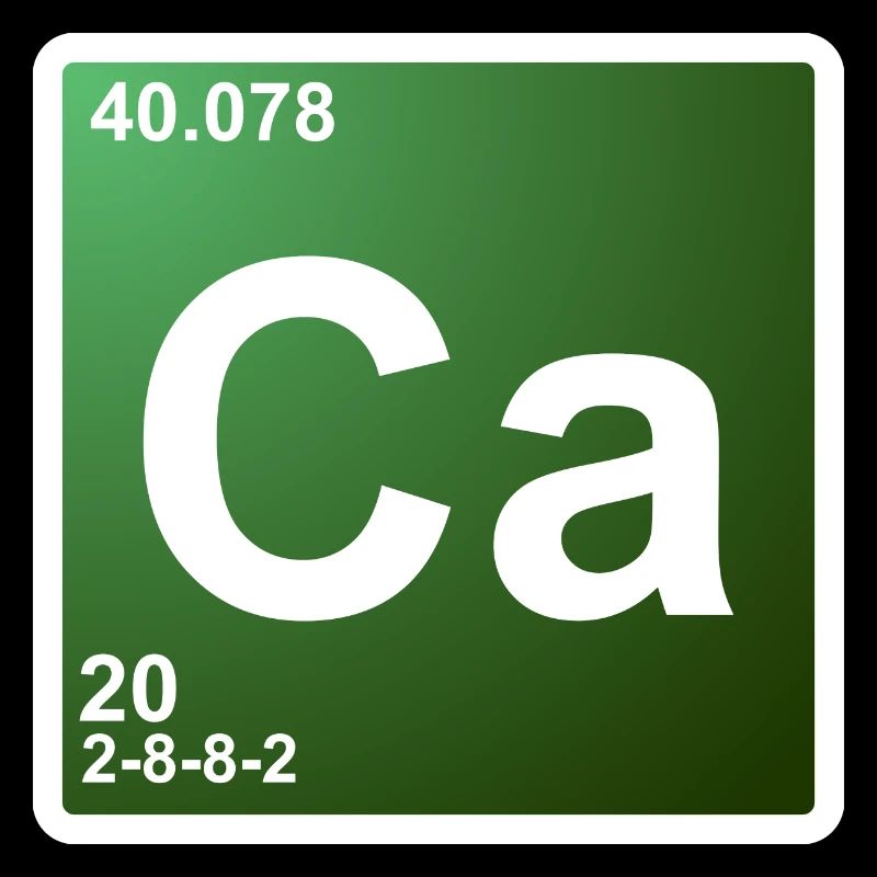 Élément de chimie du calcium et du calcium 20