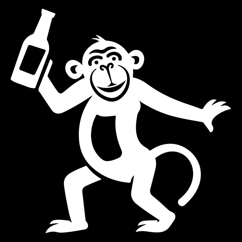 Affe Bier Lustig Party Junggeselle