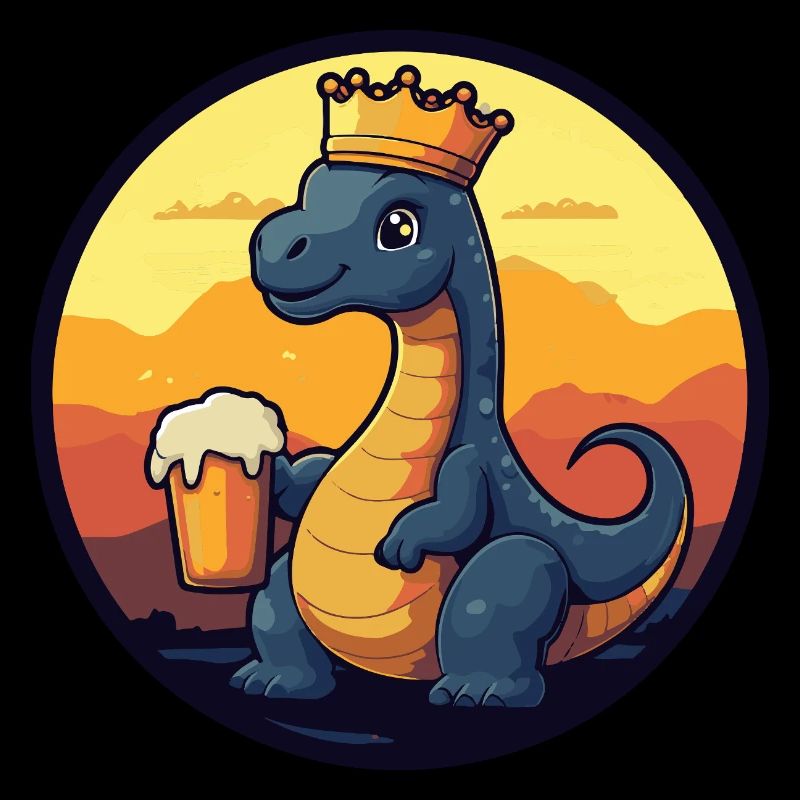 Dinosaur brontosaurus beer