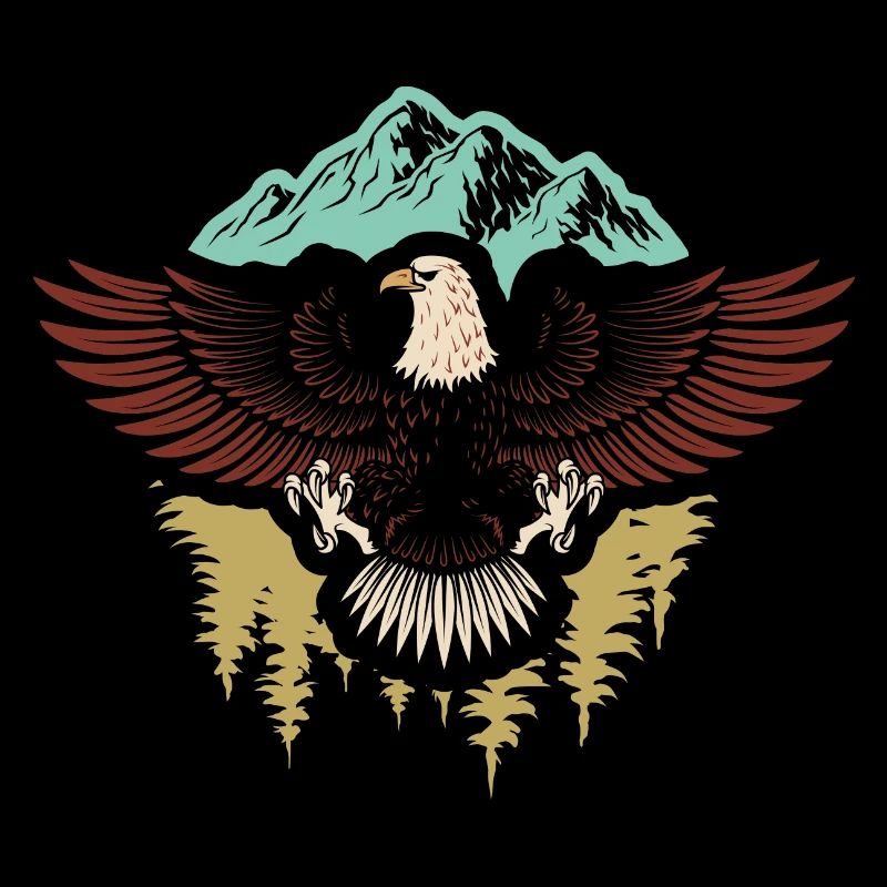 Majestic Flying American Bald Eagle
