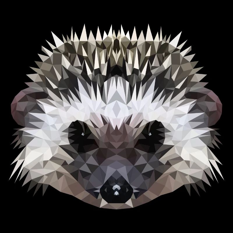 Hedgehog - Polygon - WPAP - PopArt - Autumn
