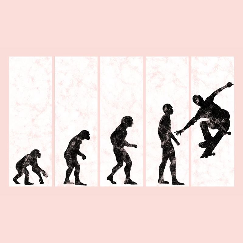 Skateboarder Skateboard Skater Evolution Skateing