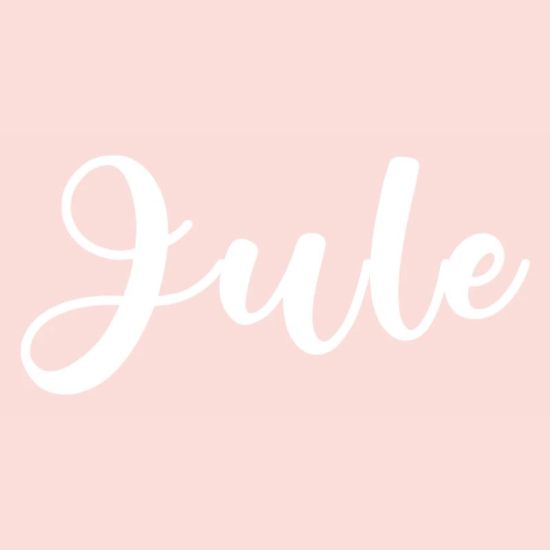 jule,font, white,name,birthday,cursive script
