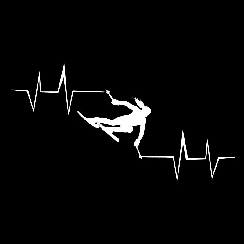 Skier skiing vacation pulse - skiing frequency