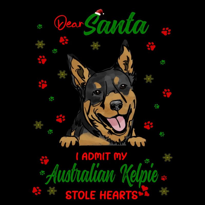 Australischer Kelpie Hund Weihnachten Hunderasse