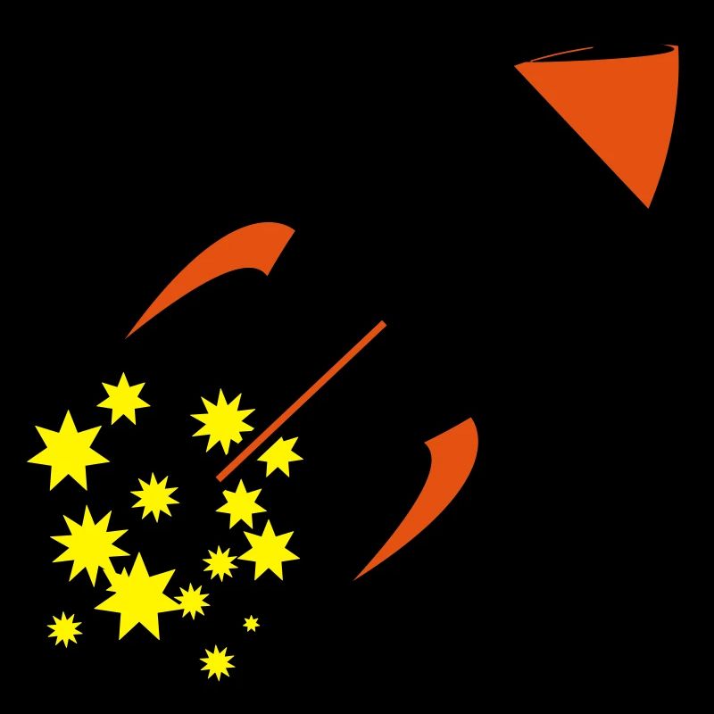 Rakete mit Sternen