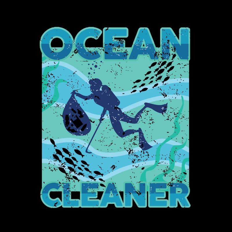 Ocean Cleaner environmental protection divers