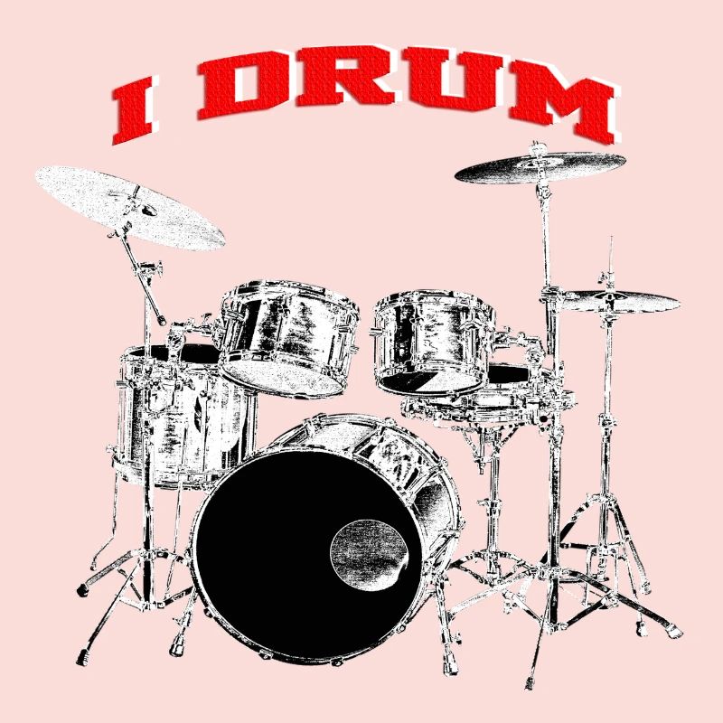 I Drum Drummer Silver Drums