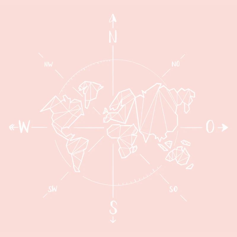 compass world map design / cool gift idea