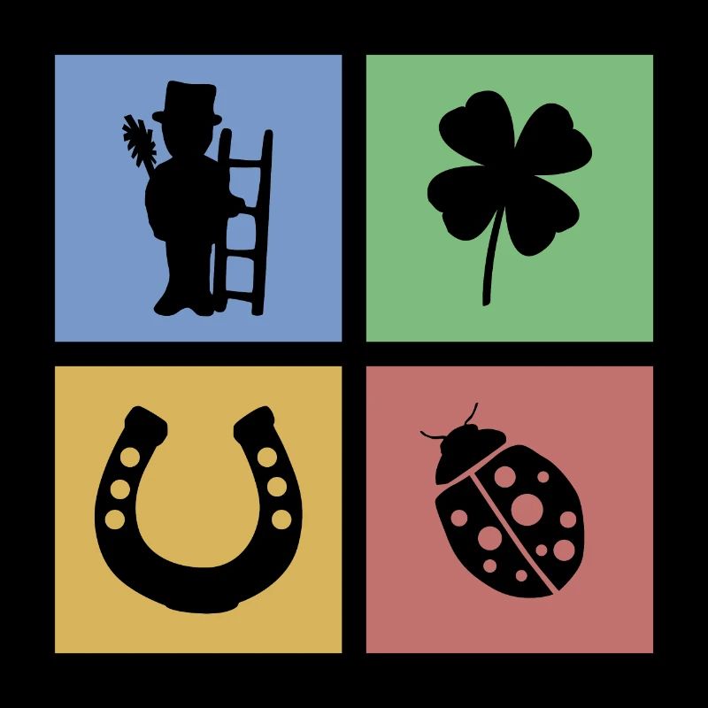Lucky Symbol Clover Ladybug Horseshoe Chimney