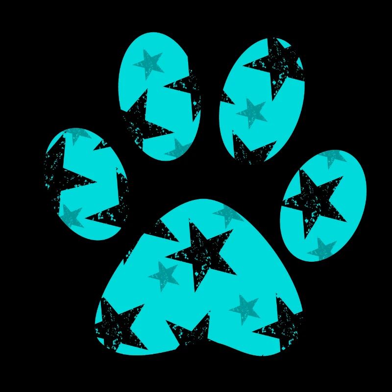 Paw with star pattern