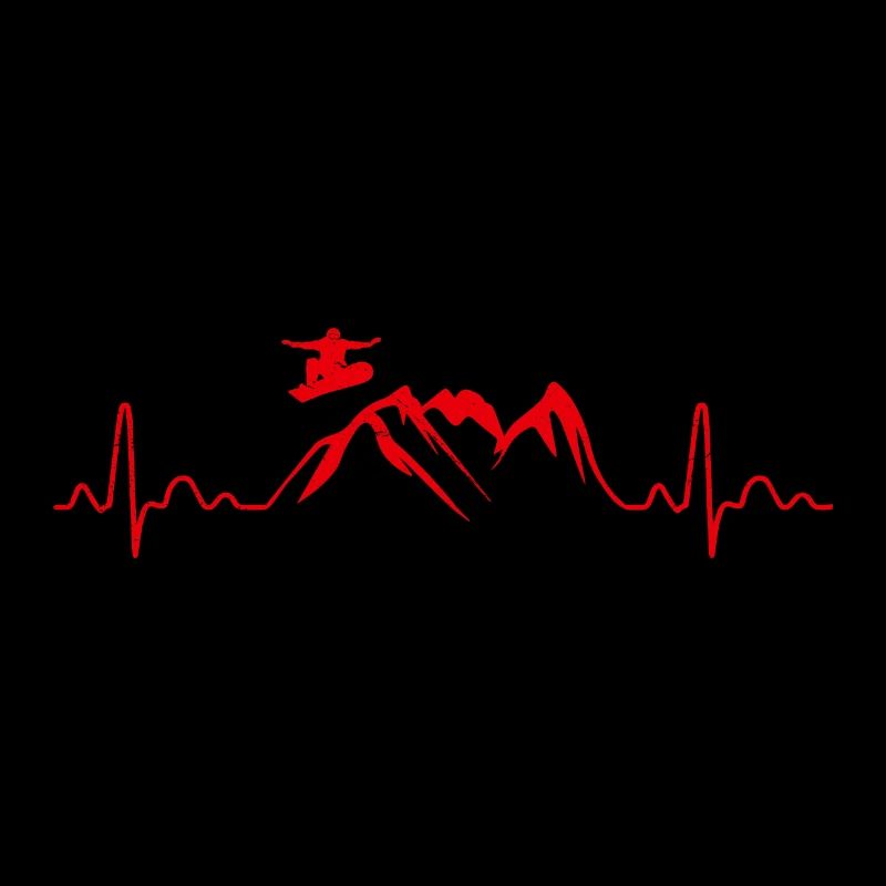 Heartbeat Snowboarding Snowboarder Geschenkidee