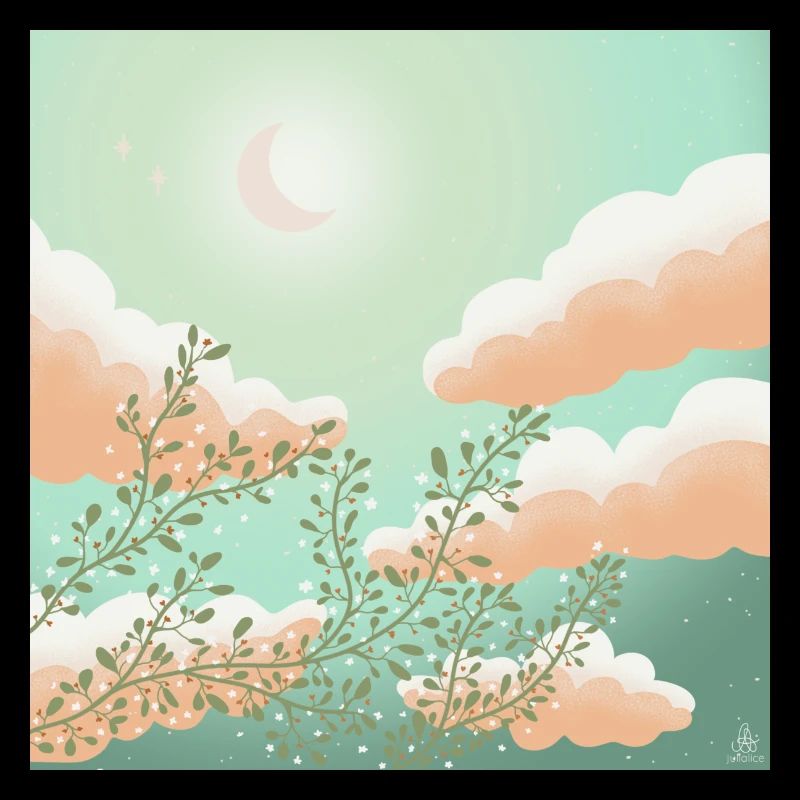 sunset in the spring