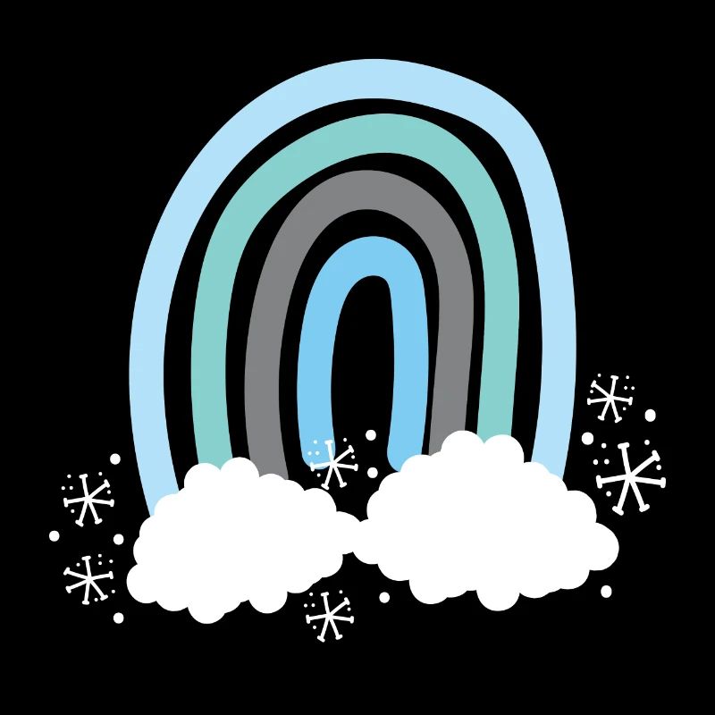 Blue Winter friendly rainbow