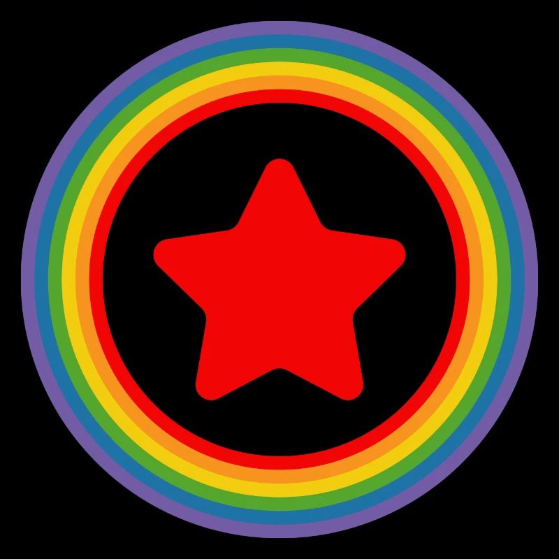Rainbow round star