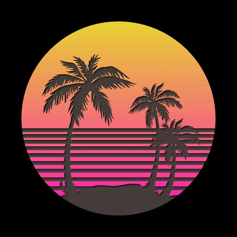 Synthwave Soleil et Palmiers