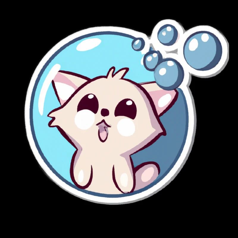 Seifenblasen Katze