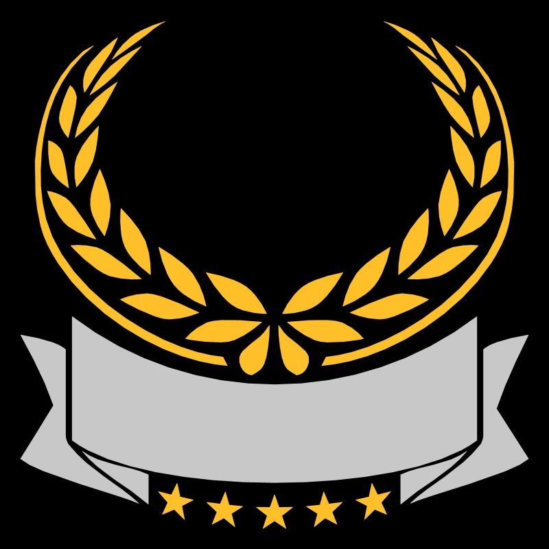 Banner Laurel Wreath Stars Empty