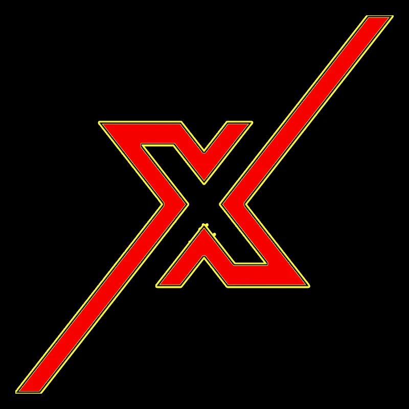 Symbol shape typography letter Alphabet X