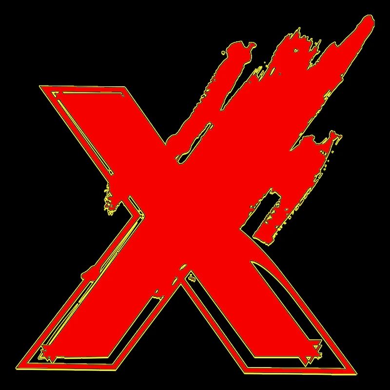 Symbol shape typography letter Alphabet X
