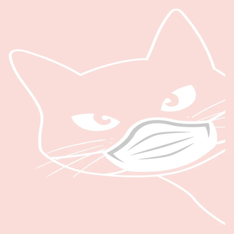 Chat mignon avec protège-dents