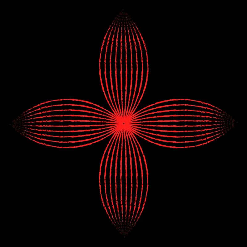 Fleur tribale (rouge)