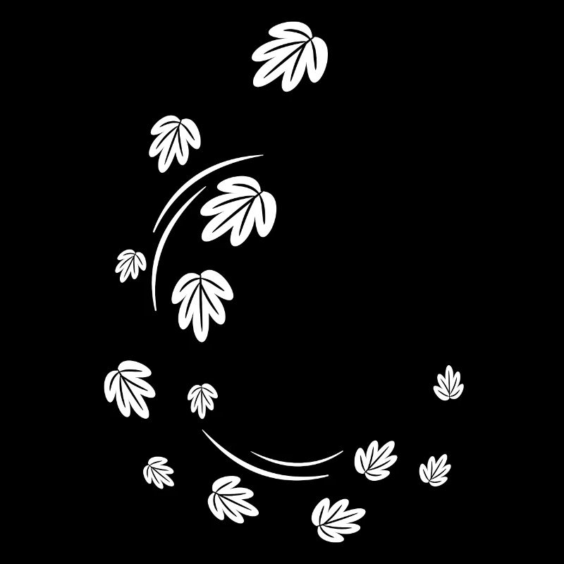 Feuilles d’automne dans le vent