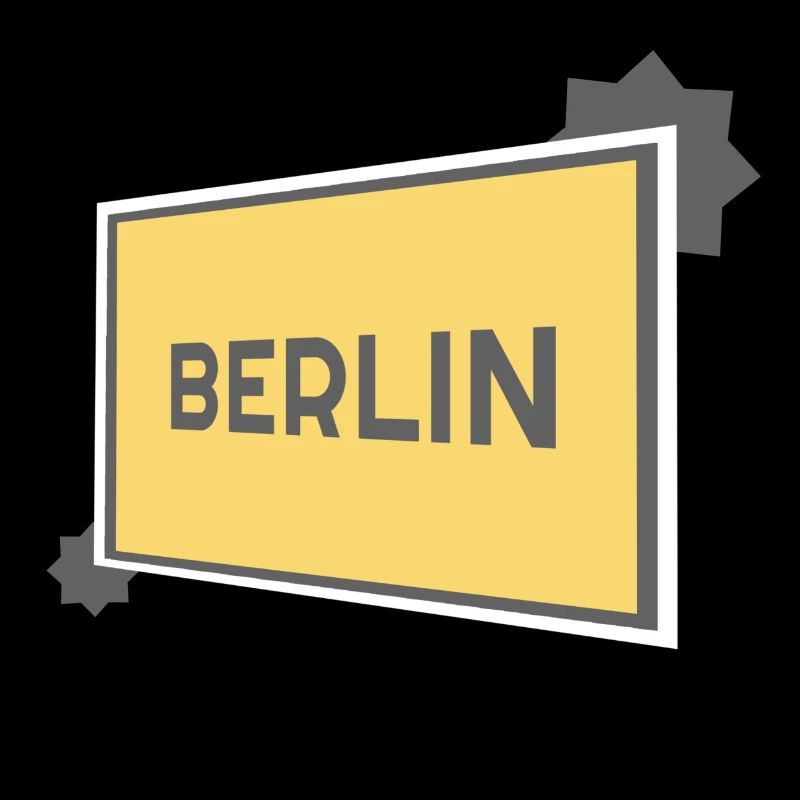 Panneau de ville de Berlin - gris moderne