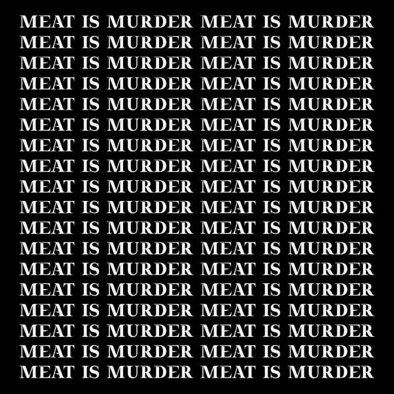Meat is murder Vegan Geschenkidee