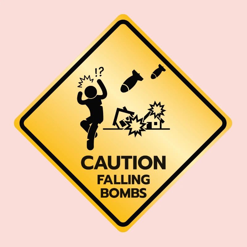 Warnschild Fallbomben