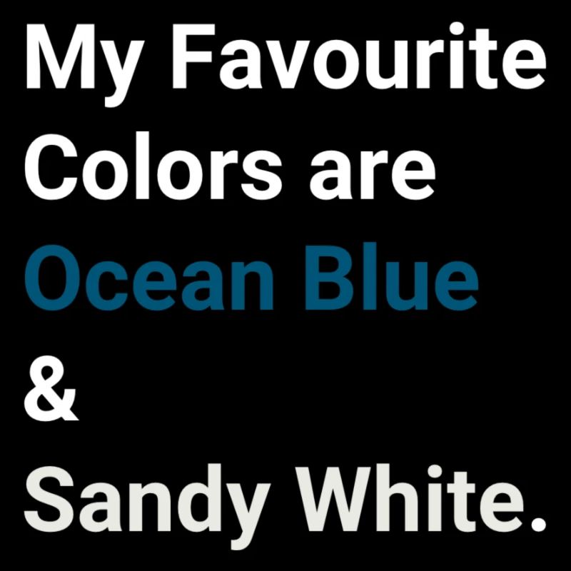 Mes couleurs préférées