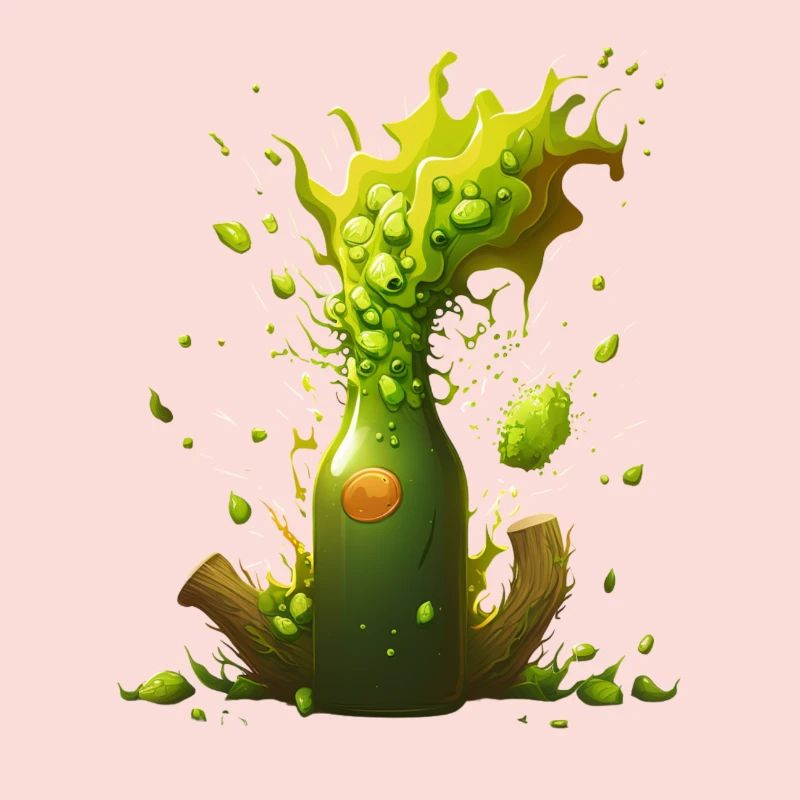 Hops explosion in the beer bottle
