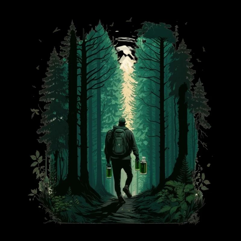 Nachtwanderung im Wald mit Bier, Wandern
