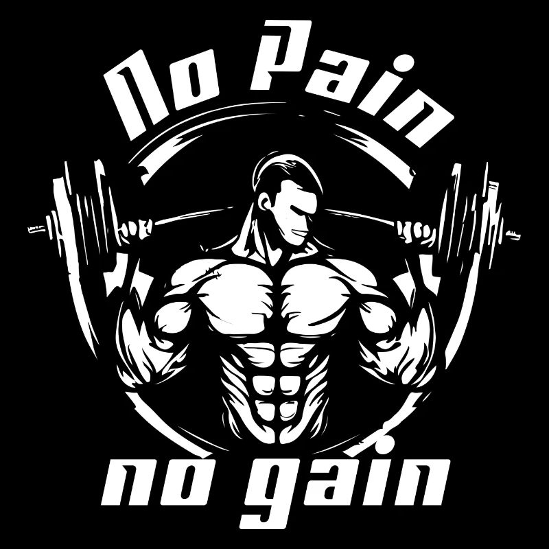 TSHIRT DE GYM POUR HOMME PAS DE DOULEUR PAS DE GAIN