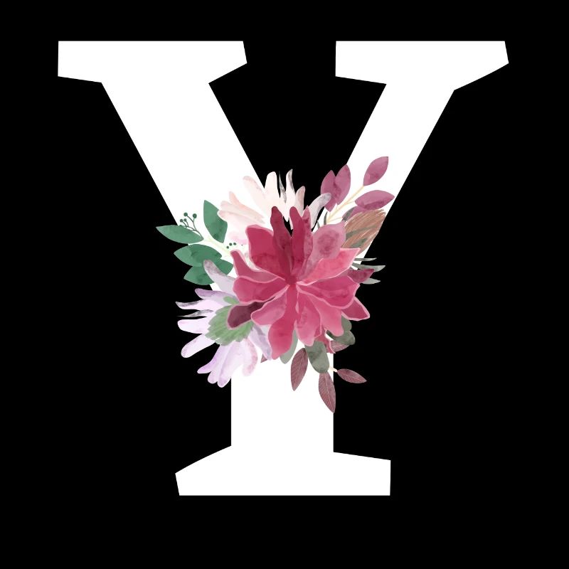 Buchstabe und Blumen