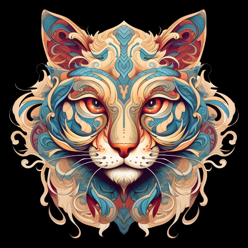 Chat tigre mandala