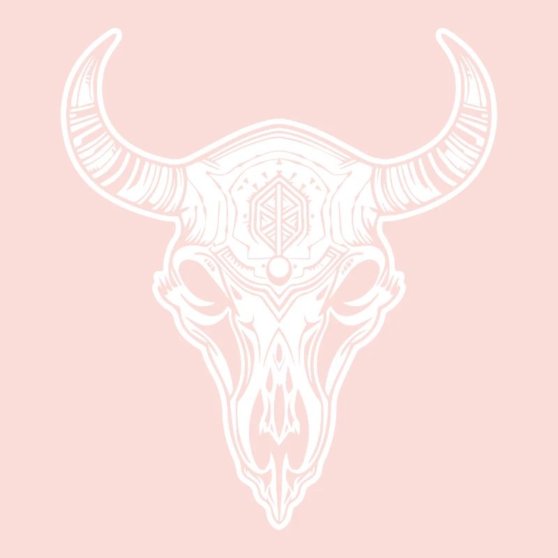 Crâne de vache Boho