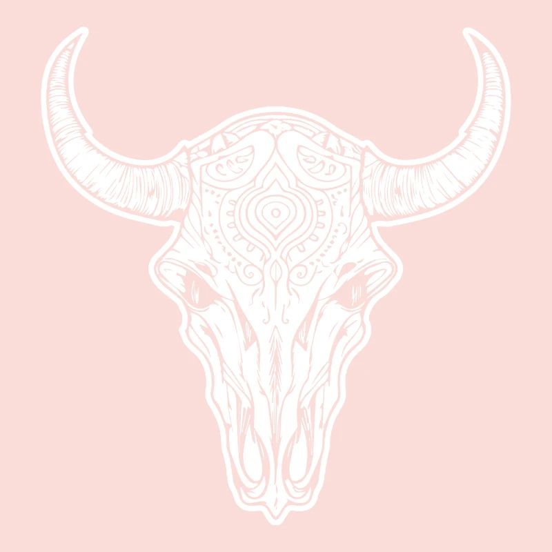 Crâne de vache Boho