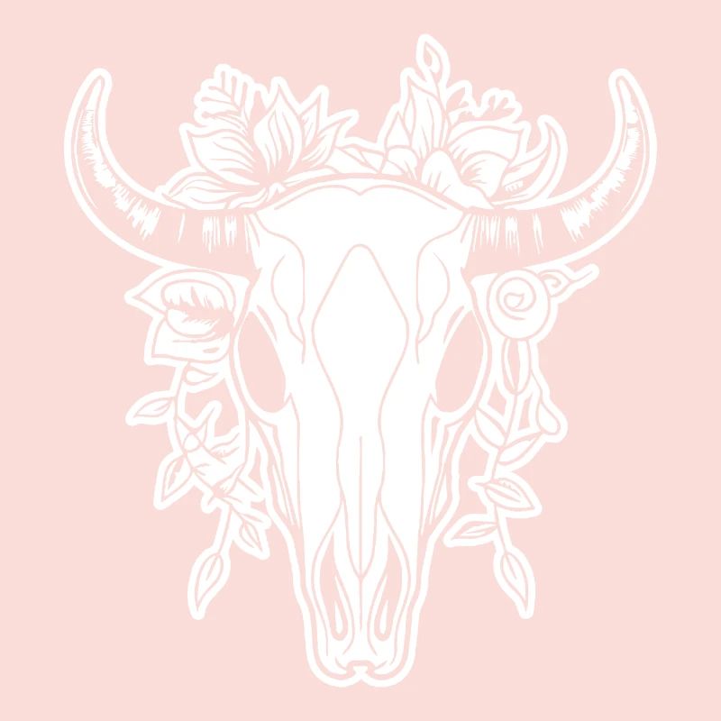 Crâne de vache Boho