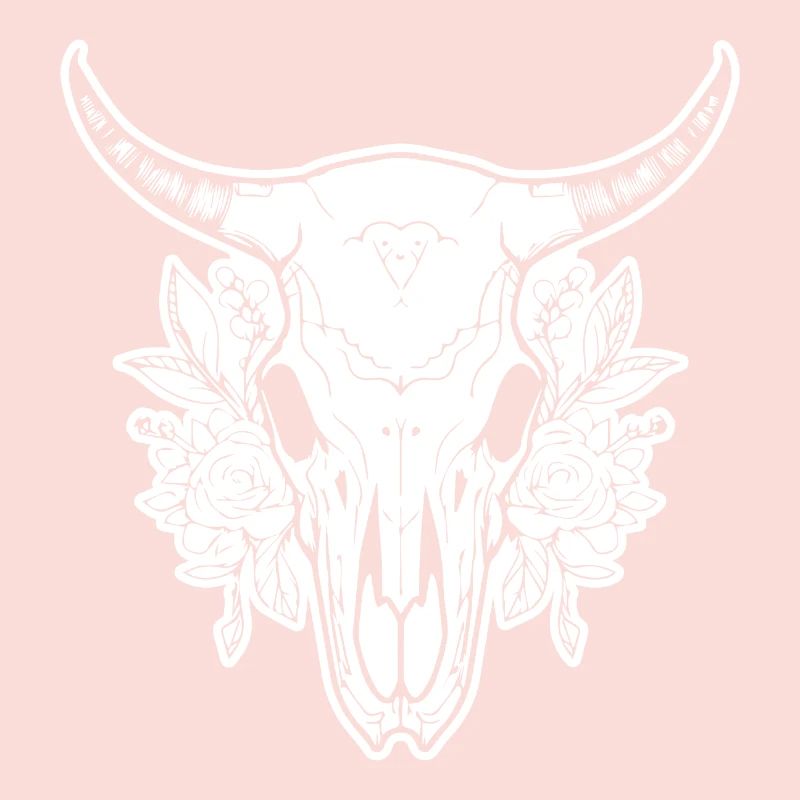 Crâne de vache Boho