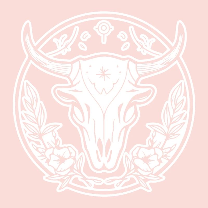 Crâne de vache Boho