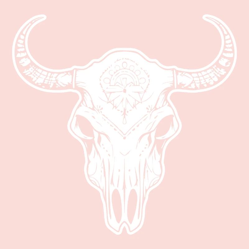 Crâne de vache Boho