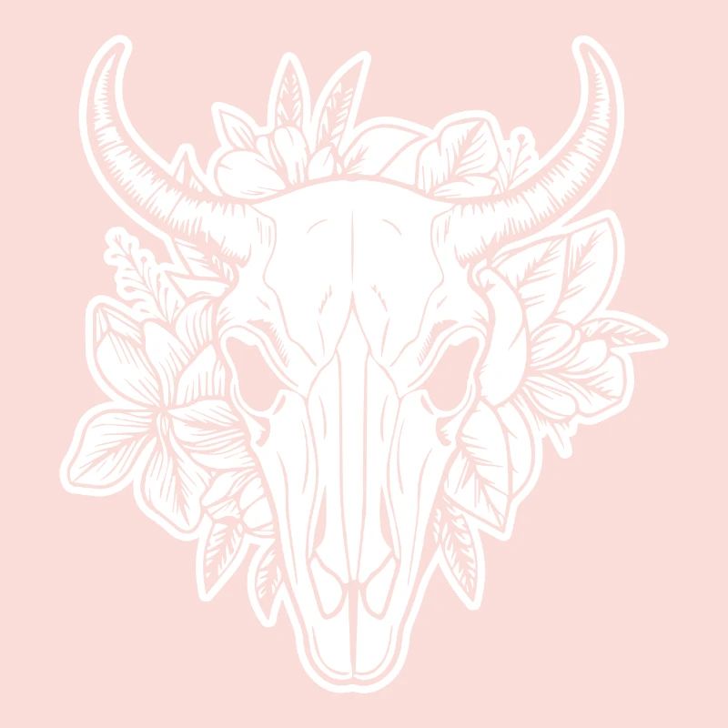 Crâne de vache Boho