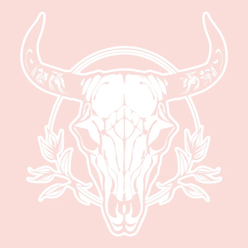 Crâne de vache Boho