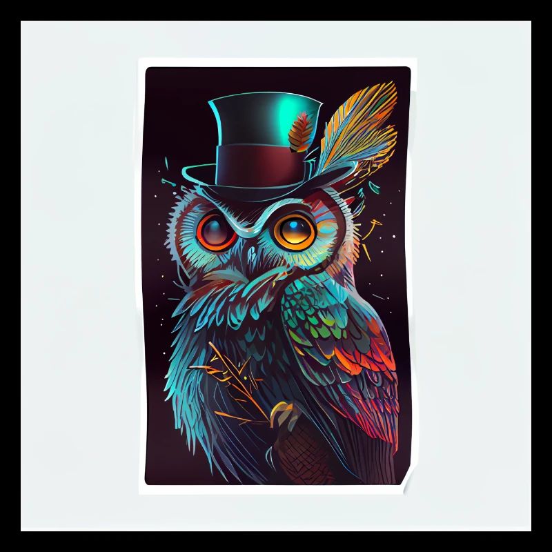 Autocollant Cool Owl