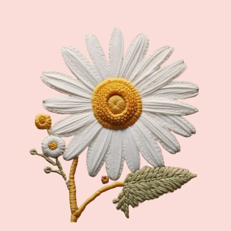 Embroidered Daisy