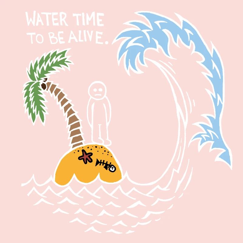 Wasserzeit, um lebendig zu sein (Weiß)