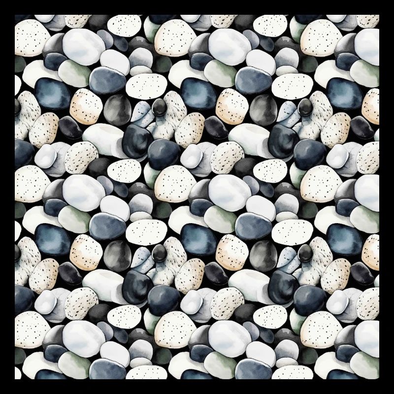 Smooth Stones Seamless Pattern Gemstones Polished