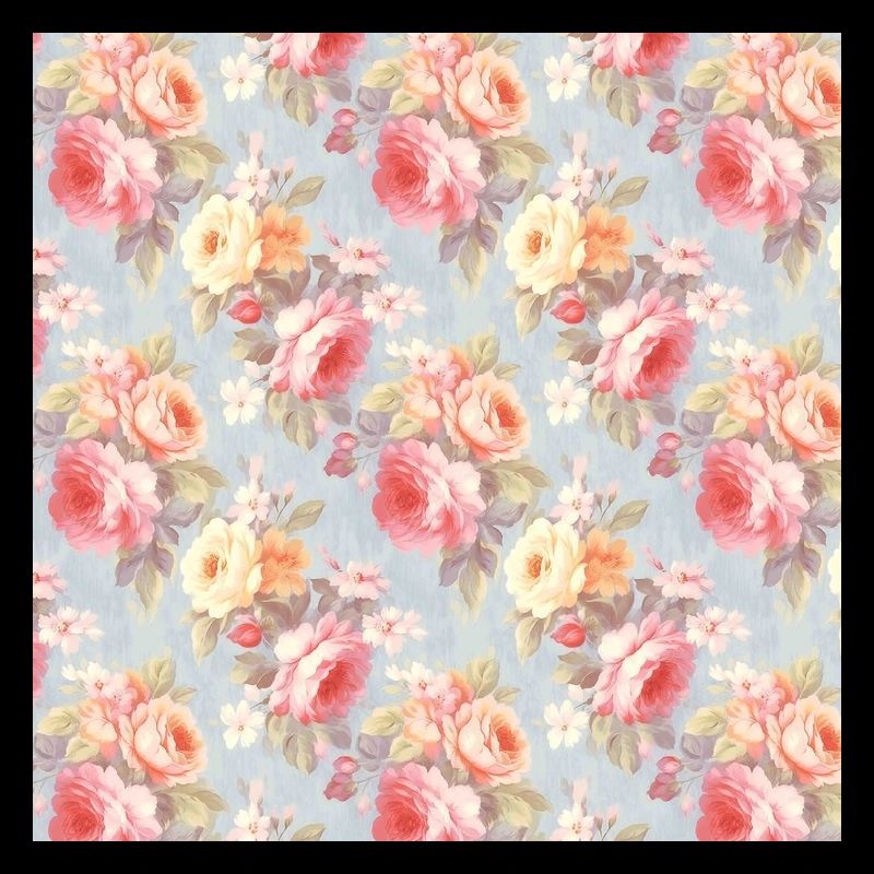 Roses Seamless Pattern Beautiful Elegant Aesthetic
