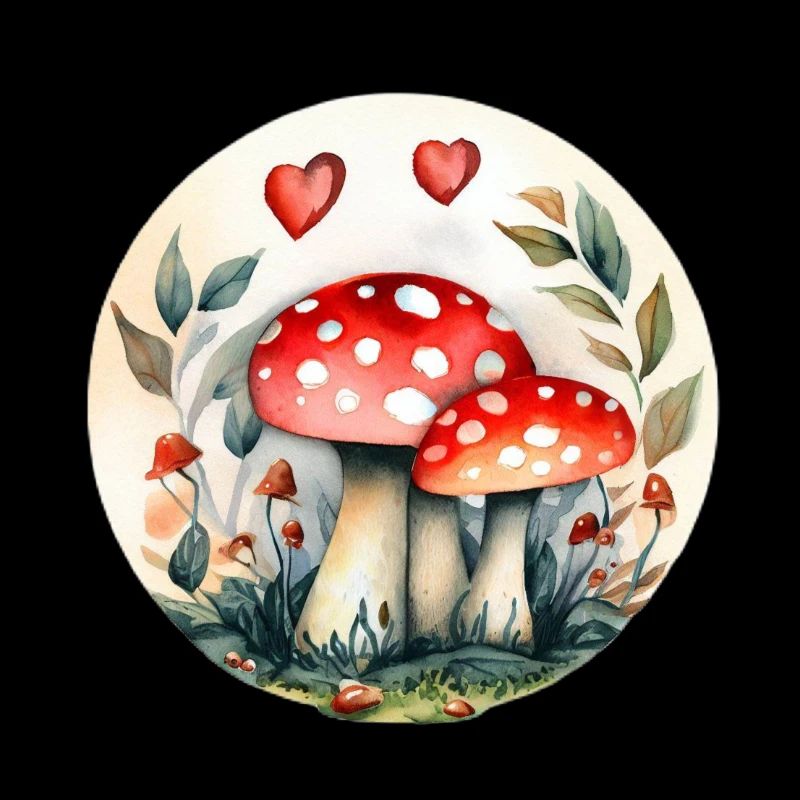 Champignons magiques et crapauds - champignons